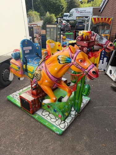 Twin horses kiddie ride - kiddie,