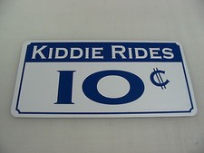KIDDIE RIDES Sign Vintage